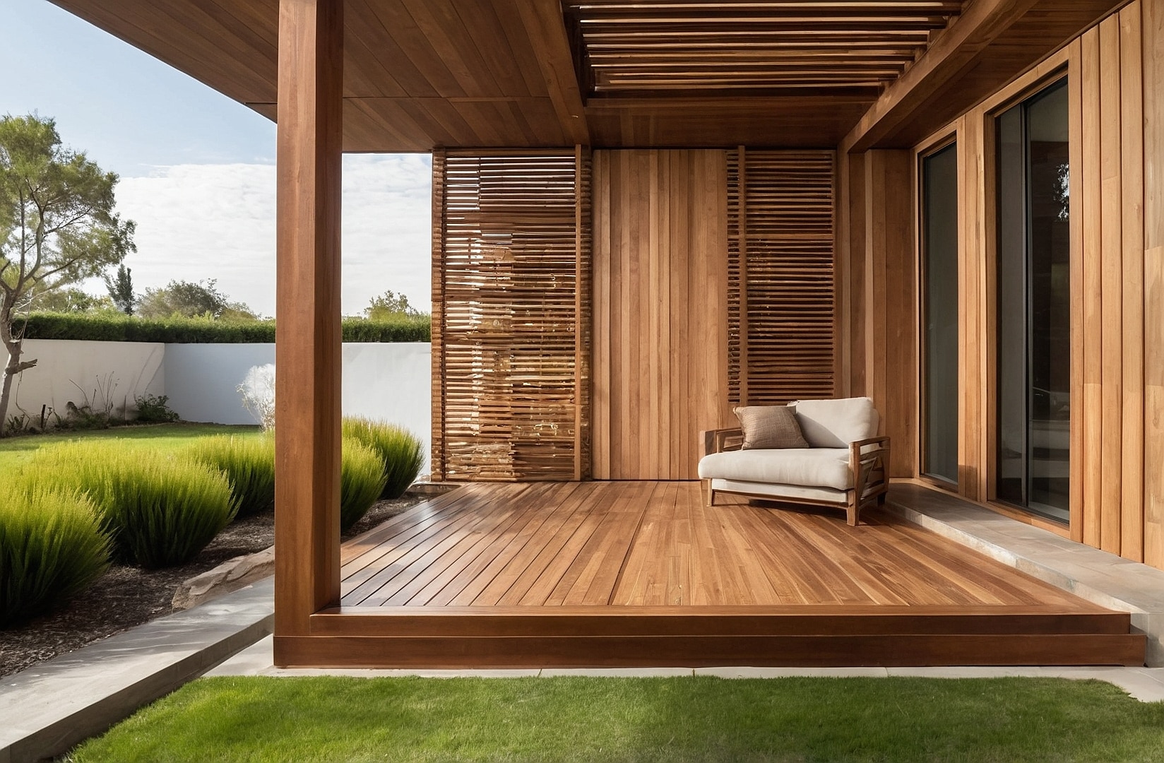 Puertas elegantes de madera natural